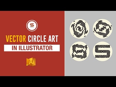 VECTOR CIRCLE ART IN ILLUSTRATOR - Adobe Illustrator Speed Art Video