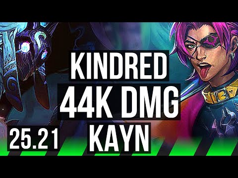 KINDRED vs KAYN (JGL) | Quadra, Legendary, 23/4/6, 44k DMG | KR Diamond | 25.21