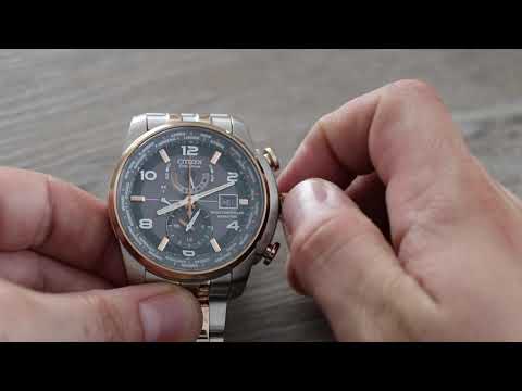 How to SET the time on Citizen Eco-Drive Calibre H820 SETTING instructions, H820-S087228