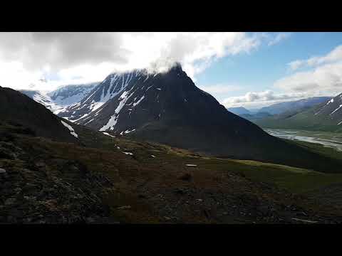 Solo trailrunning in Sarek National Park. Guohpervagge and Rapadalen