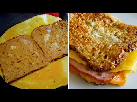 One Pan Egg Toast | TikTok Breakfast Egg Sandwich Hack