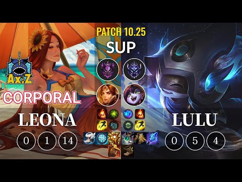 AXIZ Corporal Leona vs Lulu Sup - KR Patch 10.25
