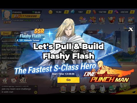 Pull Build & Cry Flashy Flash One Punch Man The Strongest