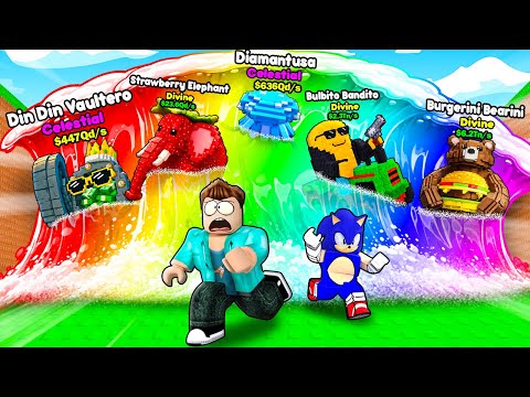 RESCUEING NEW DIVINE BRAINROTS FROM WAVES WEDNESDAY TSUNAMI APOCALYPSE IN ROBLOX !!