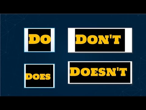 | Do Don't Does Doesn't | | English  Grammar | @learningcorner
