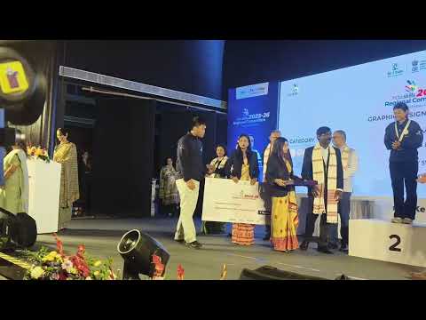 Martin Haokip at India skills 2025-26, gold medalist in graphic design technology 