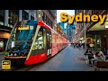 Sydney Australia Walking Tour Busy George Street In The Evening 4K HDR