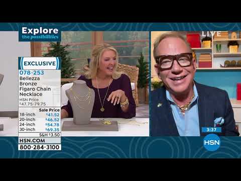 Bellezza 18" Bronze Figaro Chain Necklace