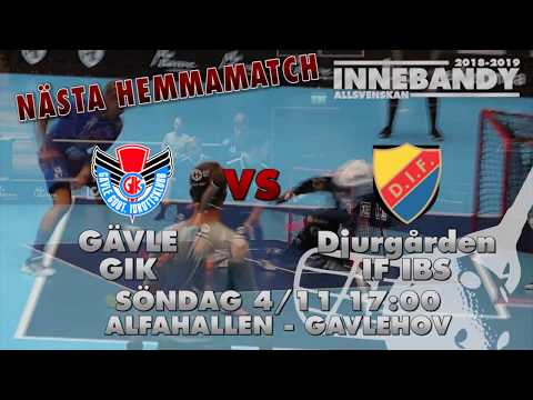 Gävle GIK  - Djurgården IF IBS söndag 4 november 2018 kl 17:00 Alfahallen Gavlehov