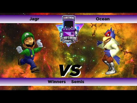 Flynn's Arcade 055 Winners Semis - Jagr (Luigi) Vs Ocean (Falco) Ssbm Melee Tournament