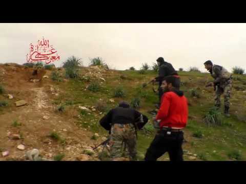 اشتباكات بين مقاتلي الجيش الحر وقوات النظام في منطقة لويبدة في ريف حماة ضمن مجريات معركة غارة الله