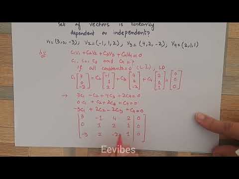 Linearly Dependent Vectors | Example of Linearly Dependent Vectors