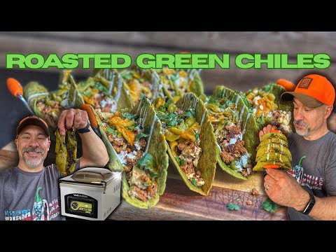 Roasted Green Chiles From The Festival To The Griddle With Breakfast Tacos! #VacMasterPartner
