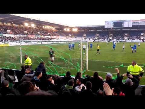 Racing vs Peña Sport. Gol de Dioni