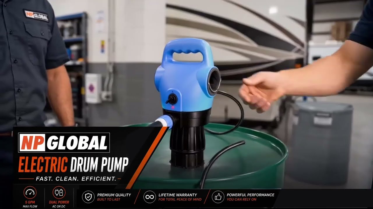 NPGLOBAL 55 Gallon Electric Drum Pump video