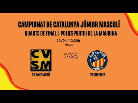 CAMPIONAT DE CATALUNYA JUNIOR MASCULÍ - CV SANT MARTÍ vs  CV CUBELLES