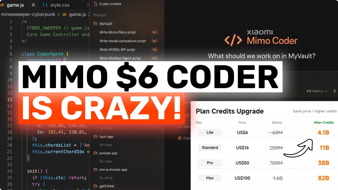 Mimo V2.5 Pro $6 4B Token Plan (Fully Tested): This is ACTUALLY CRAZY!