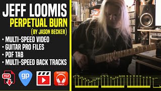 JEFF LOOMIS - PERPETUAL BURN (Jason Becker) - Guitar Lesson - Animated Tab Tutorial