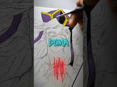 Drawing of DOMA!🔥 | Hero VS villain | #shorts #anime #demonslayer