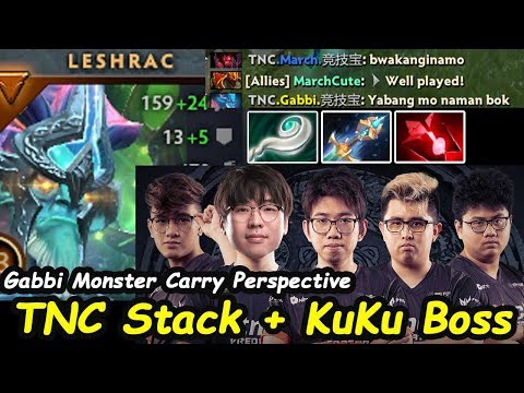 TNC Gabbi [Leshrac] Safelane Monster Carry Insane Magic damage Feat KuKu Dota2 7.22 Gameplay