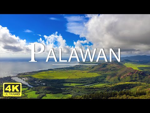 FLYING OVER PALAWAN (4K UHD) - Relaxing Music Along With Beautiful Nature Videos - 4K Video