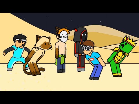 Minecraft Manhunt vs 5 Hunters in a Nutshell (Animation)