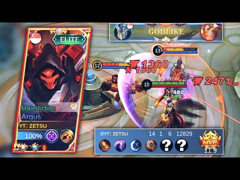 WTF DAMAGE!!! ARGUS FULL DAMAGE BUILD IS BRUTAL | MOBILE LEGENDS