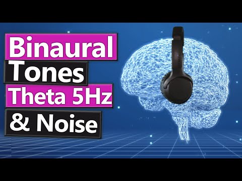 Binaural Beats at 5 Hz with Pink Noise | Theta Wave
