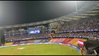 fans chanting RCB RCB from the stadium in the Match happened between MI Vs Dc at Wankhede