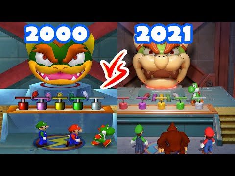 Mario Party Superstars vs Mario Party 2 - Minigames Compare - Mario vs Donkey Kong vs Yoshi