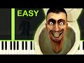 SKIBIDI TOILET MEME SONG EASY Piano Tutorial