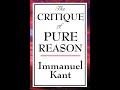 The Critique of Pure Reason - Immanuel Kant - Full Audiobook -
