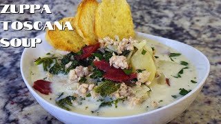 Creamy Zuppa Toscana Soup | Olive Garden Copycat | Dairy-Free | Turkey Sausage 
