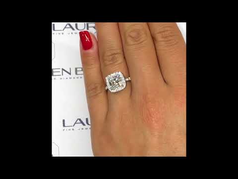 2 carat Cushion Cut Diamond Engagement Ring