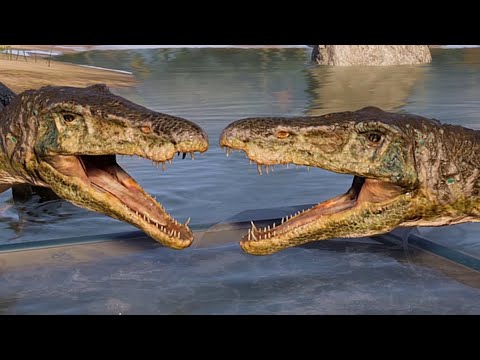 2 Baryonyx vs 2 Suchomimus - Jurassic World Evolution 2 (4K 60FPS)