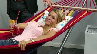 Walter Freiwald präsentiert die Semptec Hängematte mit Metallgestell @PEARL-TV