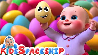 Surprise Eggs Kids Songs | Kids Spaceship Colorful Eggs | Nursery Rhymes & Poem Song