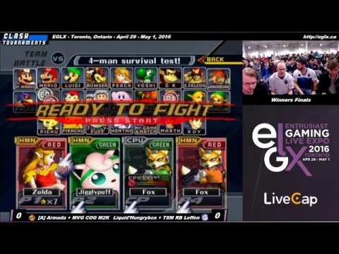 EGLX - Mew2King + Armada vs Leffen + Hungrybox - Winners Finals - SSBM