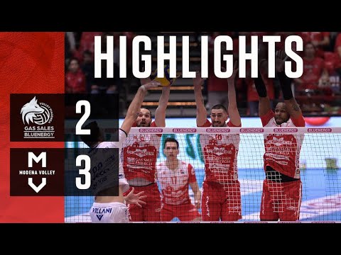 Gli Highlights di Gas Sales Bluenergy Piacenza-Valsa Group Modena 2-3