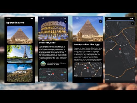 Top Destinations Complete SwiftUI App with Maps and Lottie Animation as Map Annotations