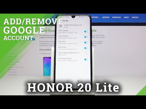 How to Add and Remove Google Account on HUAWEI Honor 20 Lite– Manage Google User