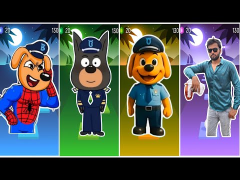 SHERIFF LABRADOR EXE vs DOBIE EXE vs SHERIFF PAPILLON EXE x Coffin Dance | part 49 Tiles Hop
