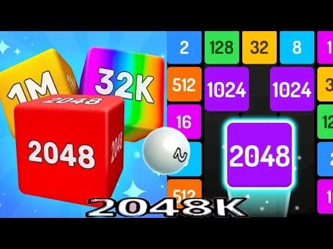 2048 Merge Games M2 Blocks vs Ball Run Infinity vs Chain Cube 2048 3D merge game #cutiepie22yt