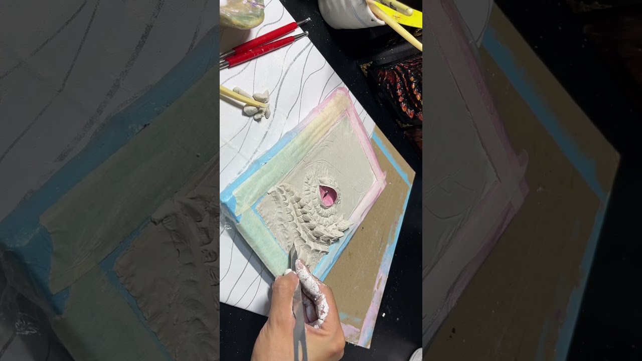 DIY 3D Dragon Eye Book with Clay #shorts #dragon #books #bookbinding
