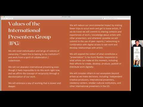 International Presenting and Exchange: What Can We Champion Now into the Future with APAPNYC 2021