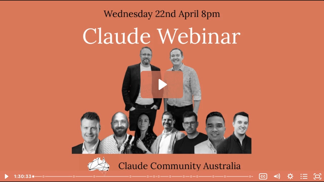 Claude Webinar — Claude Community New Zealand