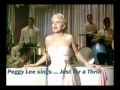 PEGGY LEE    Just for a Thrill
