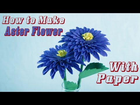 How to Make Aster Flower With Paper - Making Astre Flower with Crepe Paper: DIY(Step By Step)