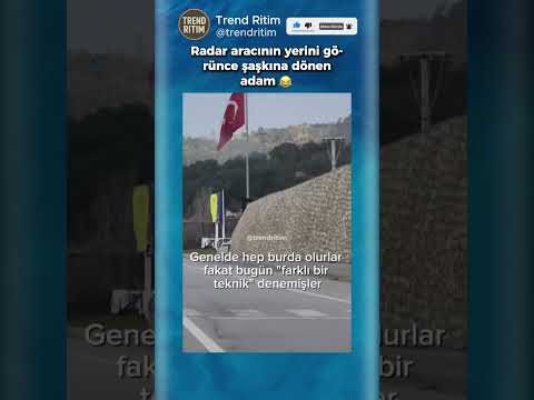 Gizlenen Radar Arabasını Görünce Şaşıran Adam 😂😄