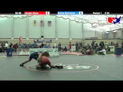 Lincoln Olson vs. Danny Boychuck at 2013 FILA Cadet Nationals - FS
